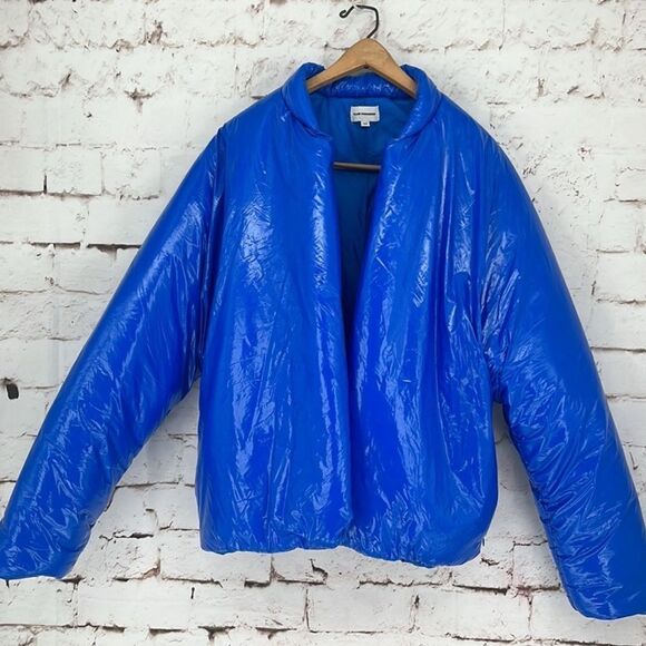 NWT Club Paradise Unisex Paxton Puffer Jacket No Front Closure - Blue- Size L - Picture 7 of 11